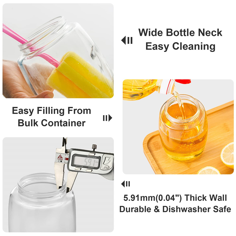 Penguin Leakproof Olive Oil Dispenser Bottle Auto Flip Cap Cooking Oil Dispenser with Non-Slip Handle