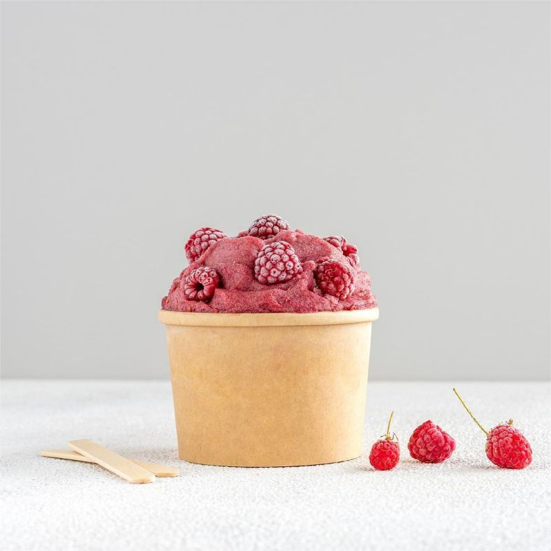 Disposable Custom Printing Logo Yogurt Paper Cup Ice Cream Cup Tube Ice Cream Containers with Lids