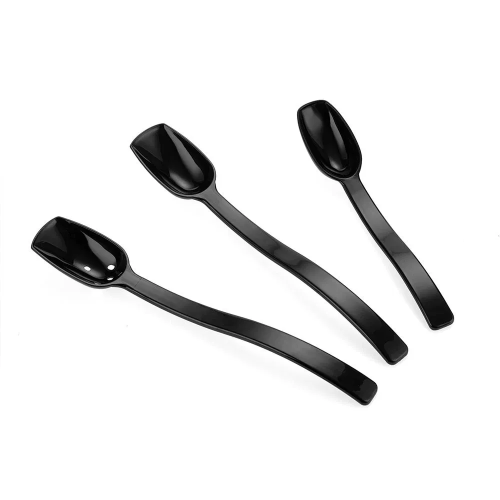 Wholesale Custom Black Plastic Spoon Hotel Buffet Spoon
