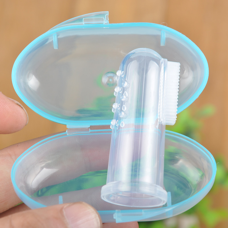 100% BPA Free Soft Silicone Baby Finger Toothbrush