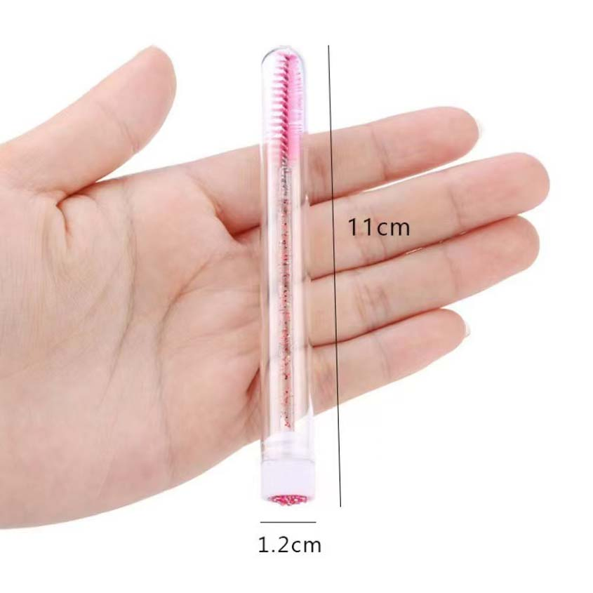 Dust-Proof Eyelash Brush Tube Reusable Eyelashes Extension Tools Mascara Wand Case Replaceable Crystal Makeup Brushes Applicator