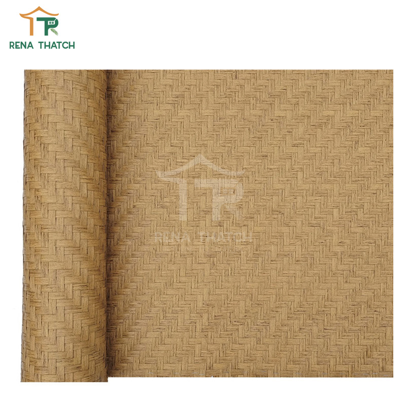 UV Resistant Synthetic Bamboo Weaving Sheet Artificial Rattan Weave Ceiling