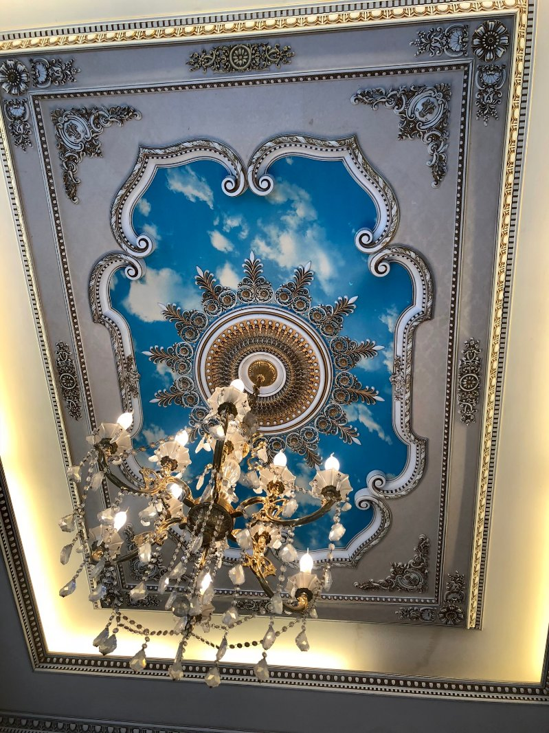 Banruo Splendid Rectangular Ceiling Medallion for Chandeliers