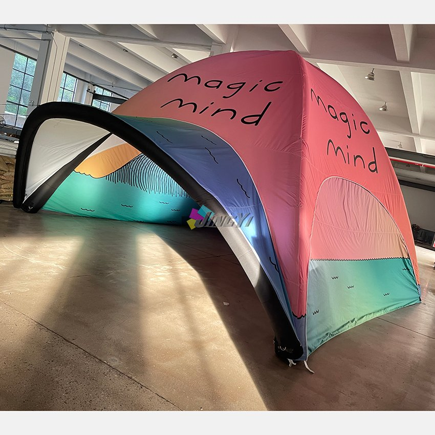 custom printed large waterproof X tube air-inflation inflatable tents for event