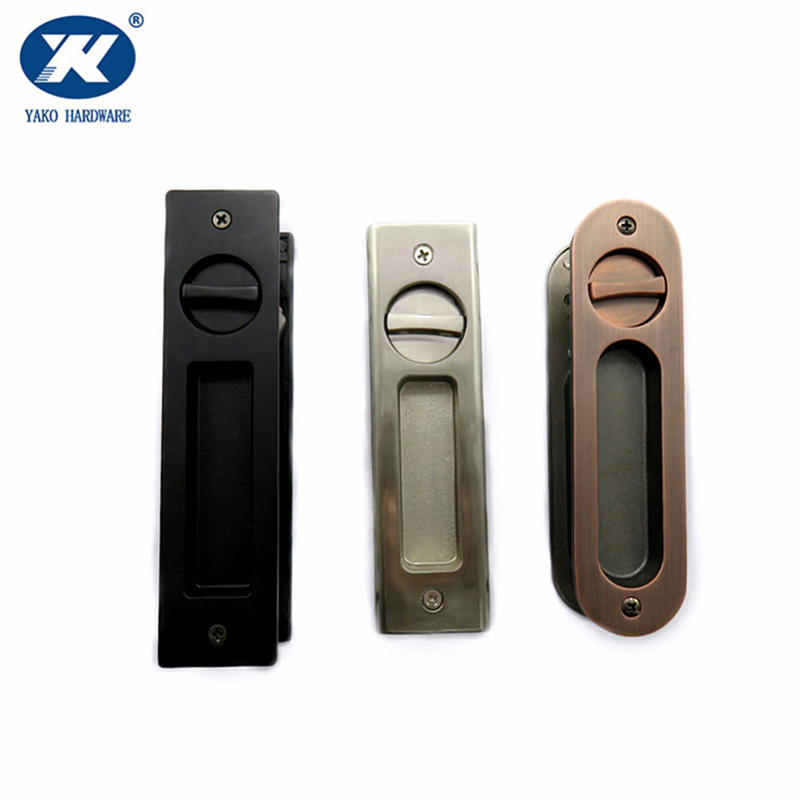 Concealed Zinc Alloy Invisible Sliding Door Flush Handle Lock