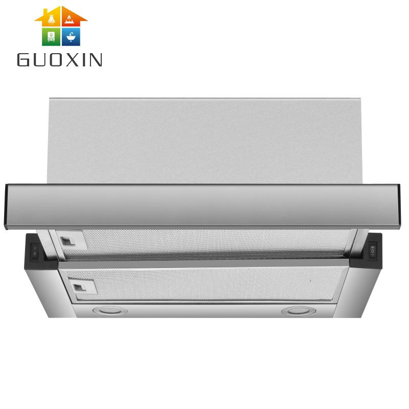 Telescopic Hood Sliding Kitchen Chimney Built in Range Hood Copper Motor