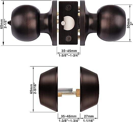 Combo Entrance Keyed Door Knob Lock and Single Cylinder Deadbolt