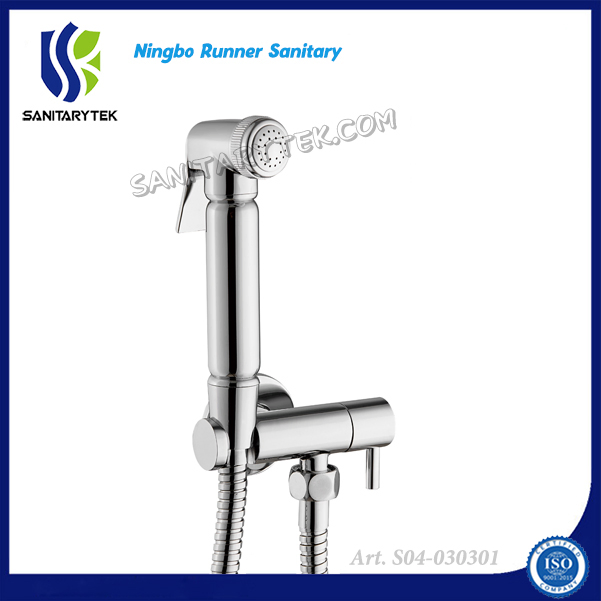 Toilet Bidet Sprayer Douche Kit Hand Held Shattaf Matte Black (S04-030302)