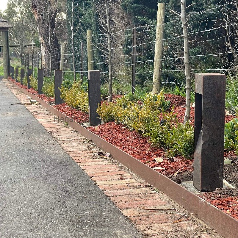 Outdoor Path Lights Corten Steel Bollard Light Rusty Garden Lighting