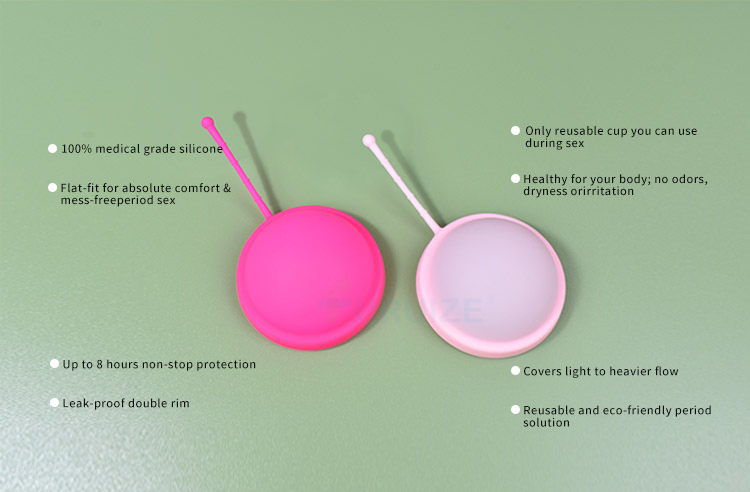 Disco Menstrual Suave Reutilizable Con 2 Tamañ OS (S y L) Menstrual Cup Disco Menstrual Silicona De Grado Mé Dico Con Caja De Silicona