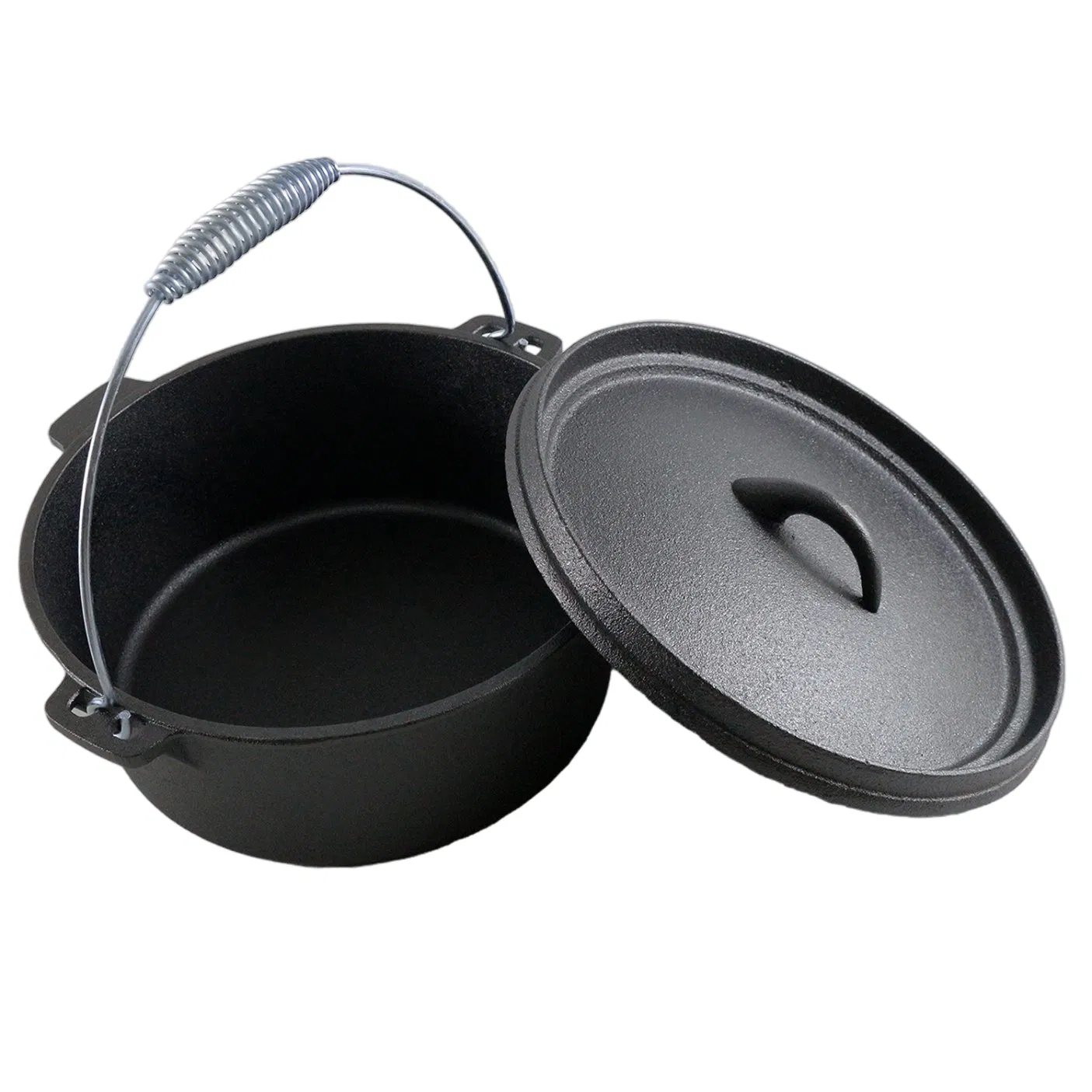 Чугунная портативная жаровня с крышкой для кемпинга