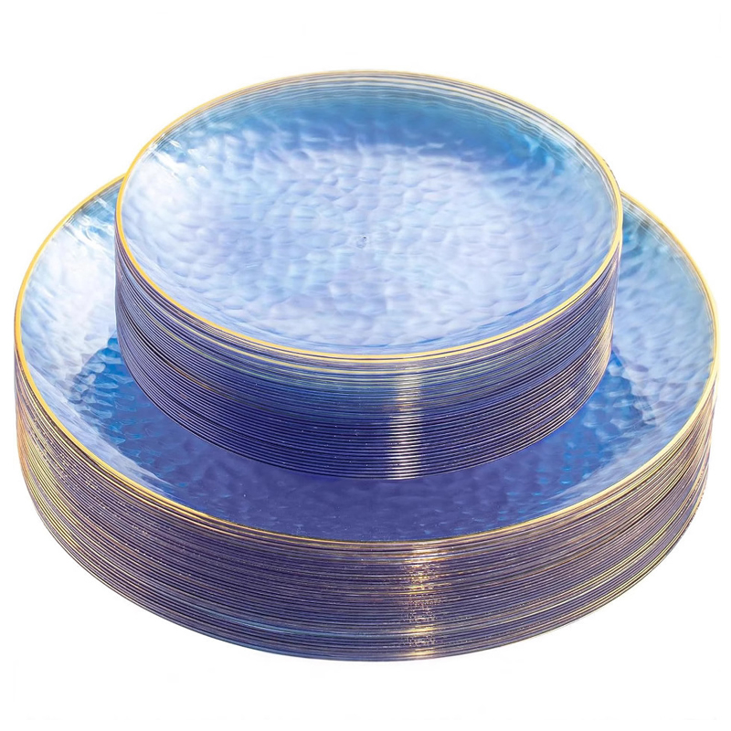 European-Style Eco Disposable Plastic Round Flat Plate Tableware for Hotel Wedding Parties