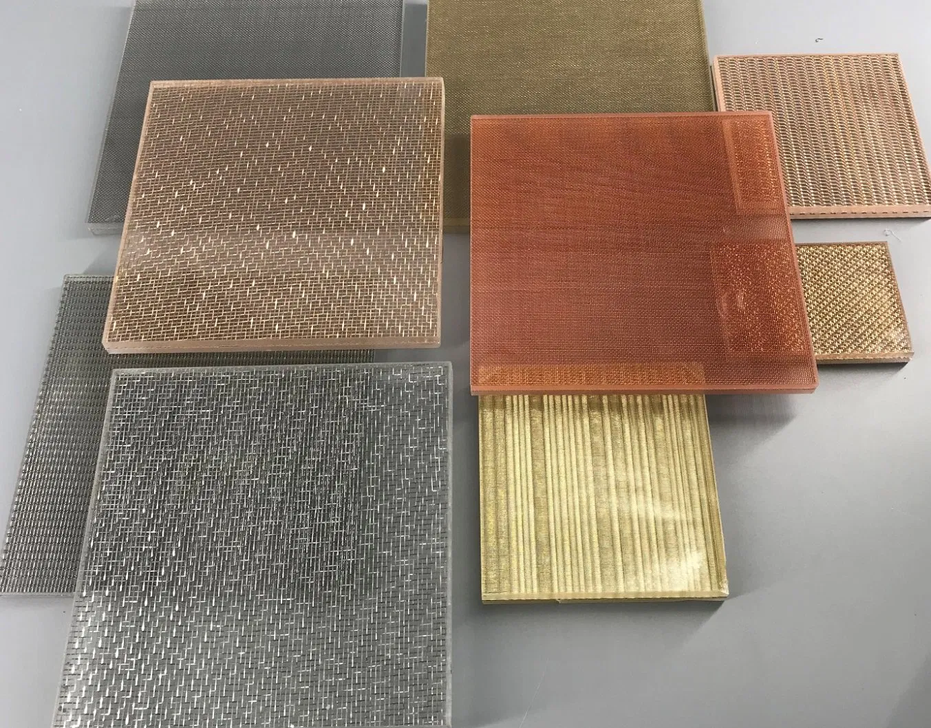 High-End Customized Mesh Laminated Glass for Architectural Decorative Wall