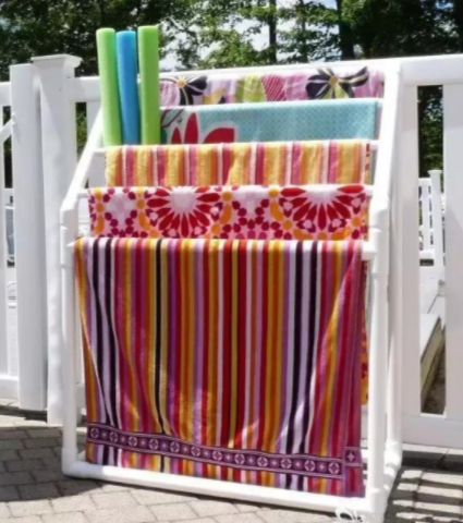 Modern 5-Tier Plastic Towel Rack with Heater for Bathrooms