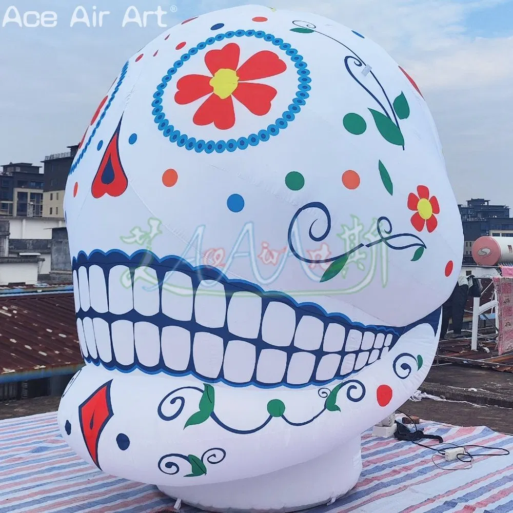 Giant Halloween Inflatable Skull Decoration Terror Halloween Activities Backdrop