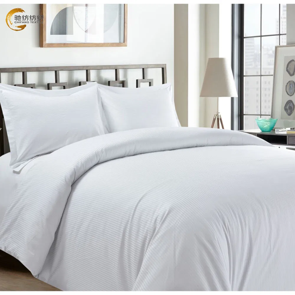 OEM Simple-Style Hotel Bed Linen Cotton Hotel Embroidery Bedding Set