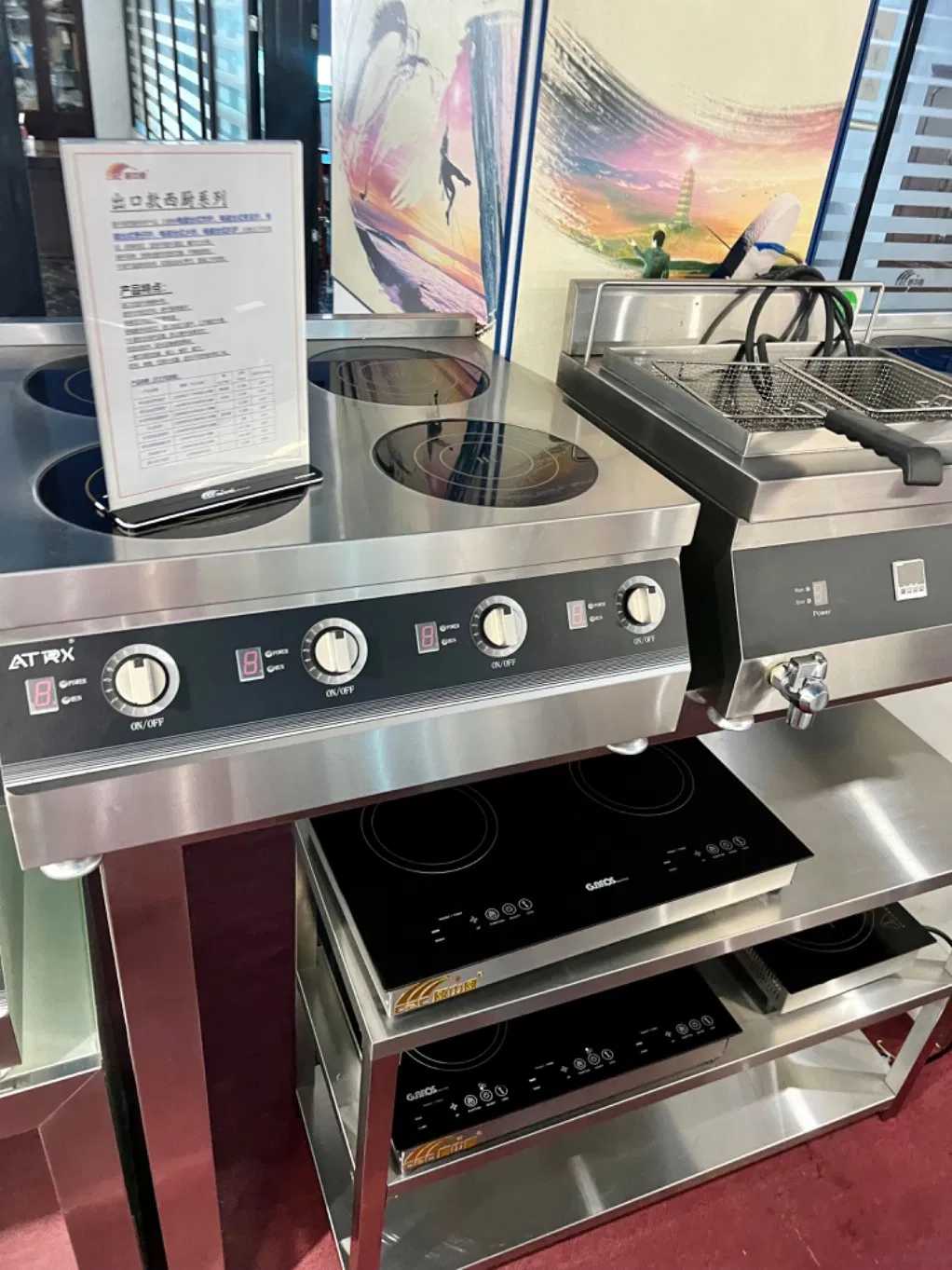 2025 Newest 3500W Commercial Induction Cooktop Professional Restaurant Kitchen Energy Saving Stainless Steel