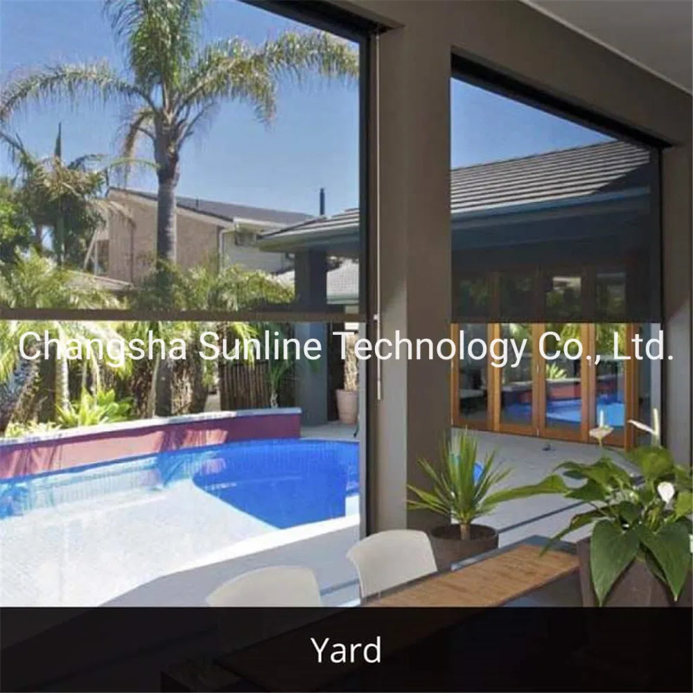 Outdoor Motorized Zip Track Zipscreen Sideway System Roller Rolling Blinds