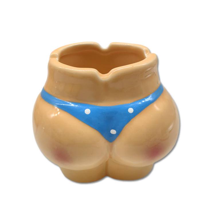 Wholesale Custom Logo Personalized 3D Bikini Women Body Sexy Ceramic Ashtray