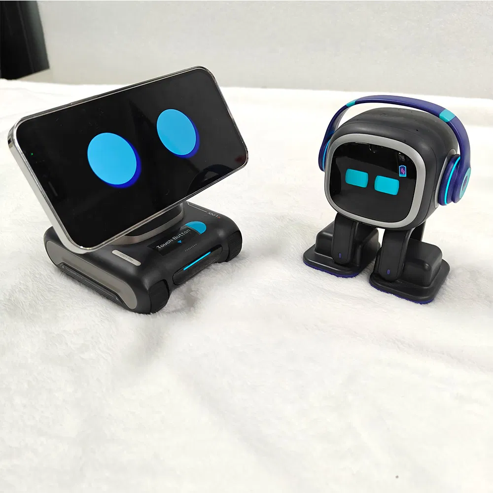 Mobile-Controlled Companion for Office or Home Robot Dock with Screen Face Looi Mobile Ai Desktop Robot