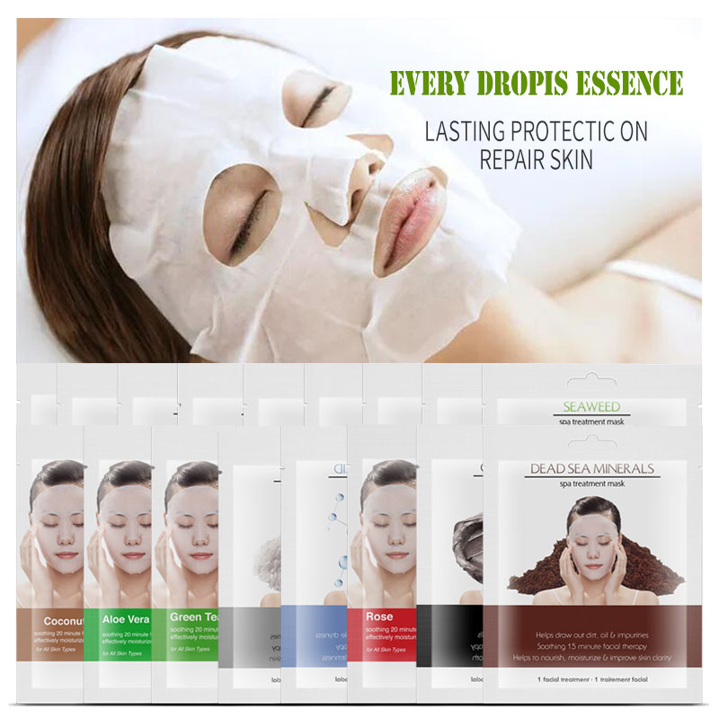 Moisturizing Repair Firming Sheet Mask Shrink Pores Organic Vitamin C Aloe Vera Fruit Facial Mask