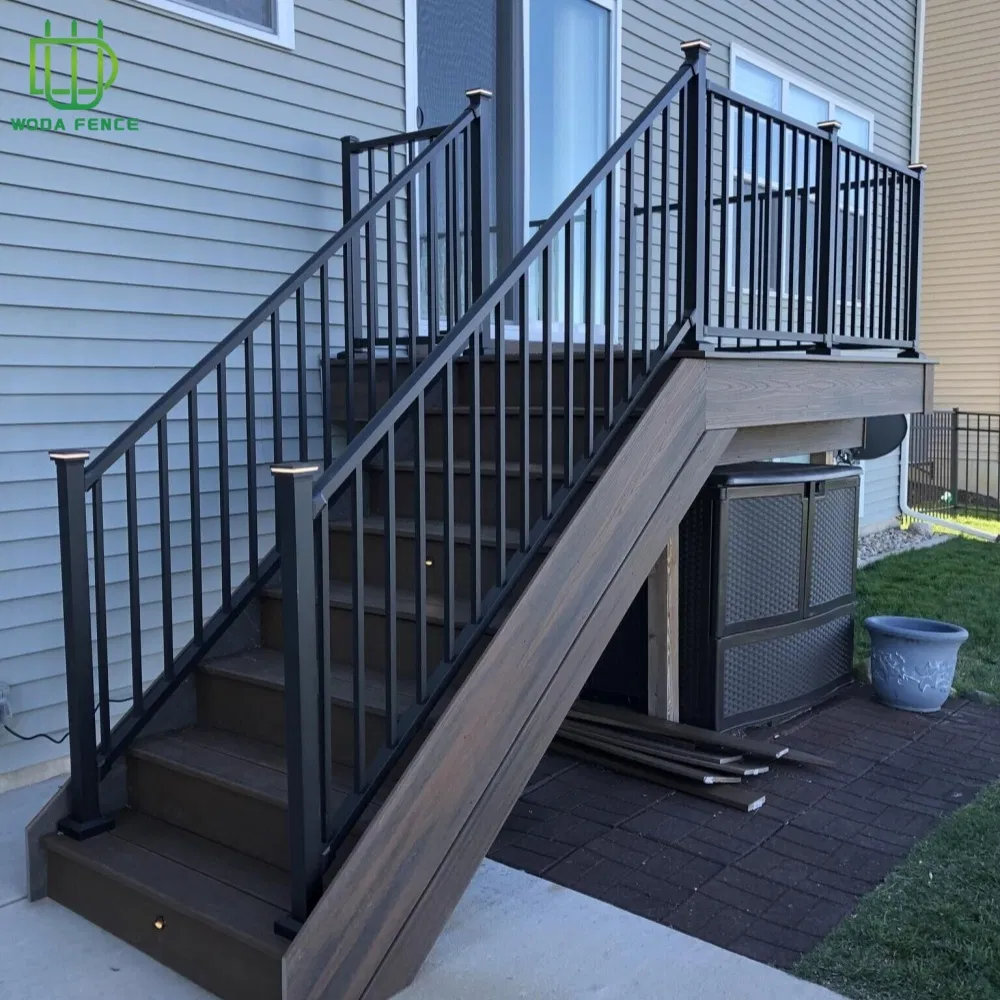 Powder Coated Aluminium Galvanized Steel Panel Outdoor Handrail for Villa
