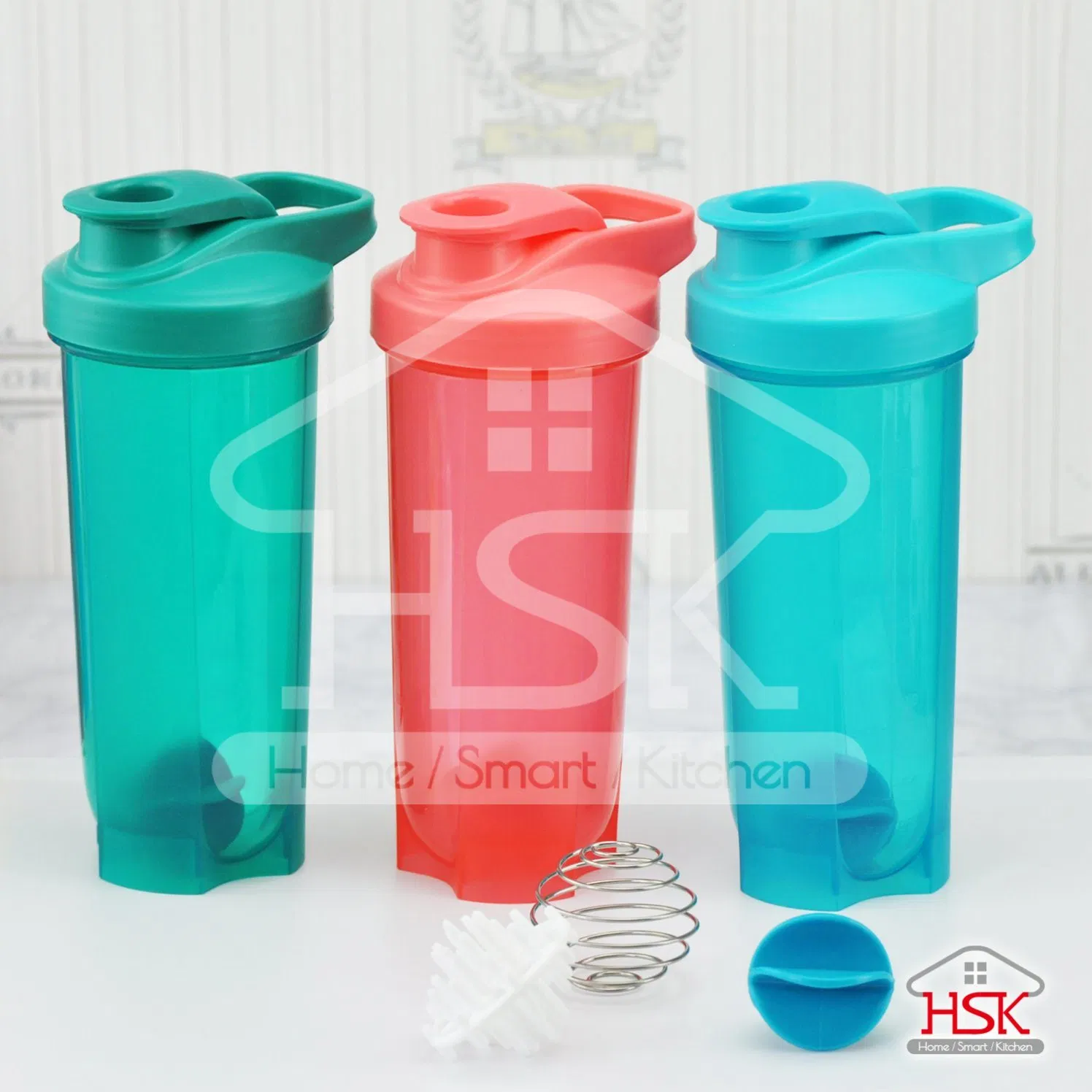 Sports Water Bottle - Protein Shaker Bottle, Leak Proof 700ml/24oz, Jq-D037