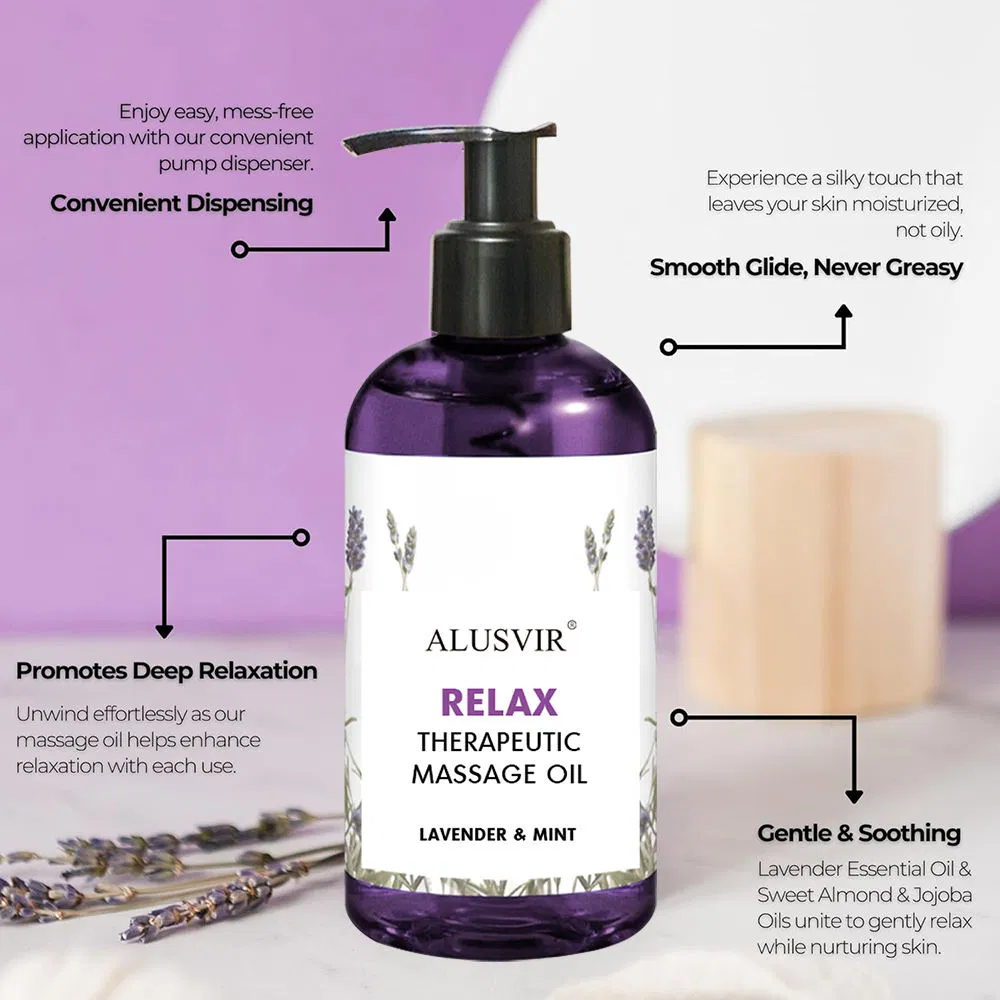 Organic Lavender Essential Oil Relax & Sleepy Time Aroma for Skin & Body Massage