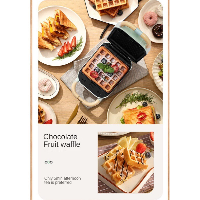 Food Waffle Household Small Multi-Functional Toasted Bread Sand Breakfast Machine Sandwich Maker