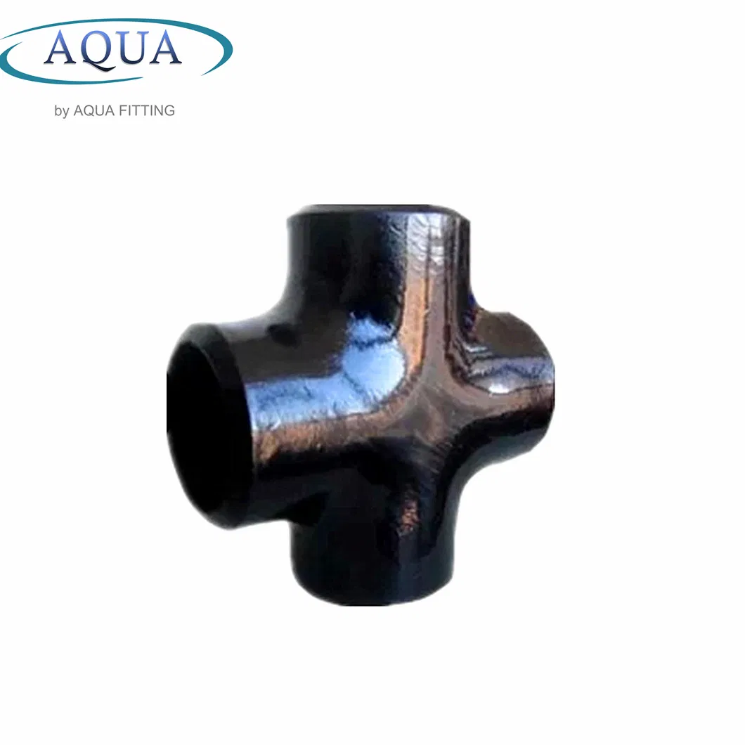 A105 A234 Carbon Steel Forged Pipe Fitting Enequal Cross / Reducing Thread Cross