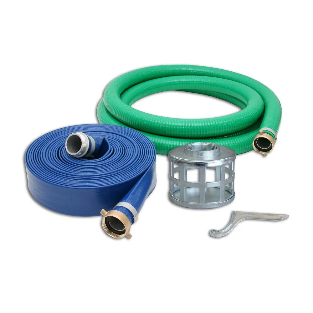 Industrial PVC Nitrile Layflat 3 Inch Water Pump Hose / Fuel Pump Hose