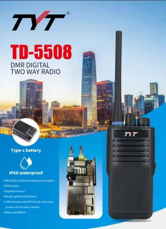 Tyt MD-5508 Dmr Explosion-Proof Walkie Talkie 5W Two Way Radio Long Range IP68 Waterproof