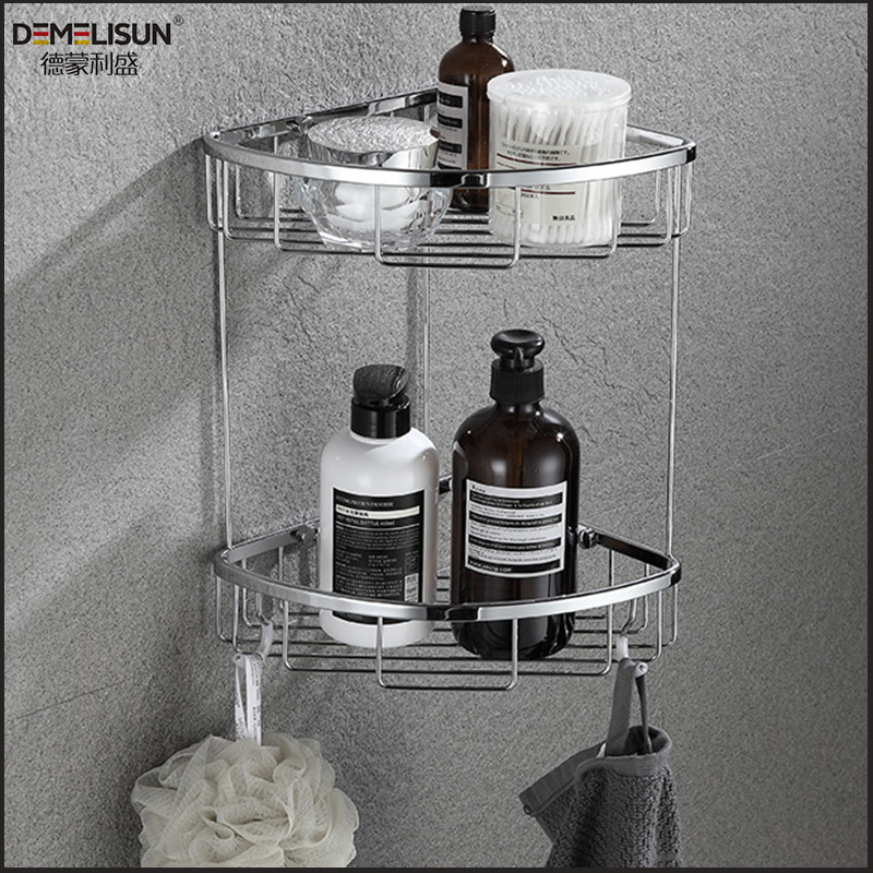 Bathroom Shelf Organizer Storage Rack Shower Wall Mount Bath Corner Shelf