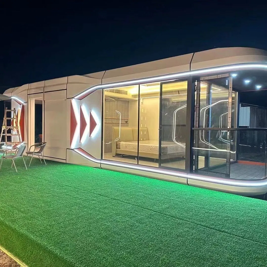 Container Home Capsule House - Glamping Villa with Tech-Integrated Smart Design