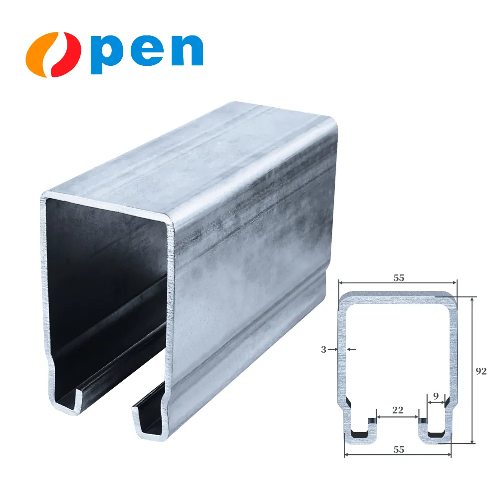 Industrial Door Custom Frame Steel Edge Frame, Steel Rail Sliding Door Track