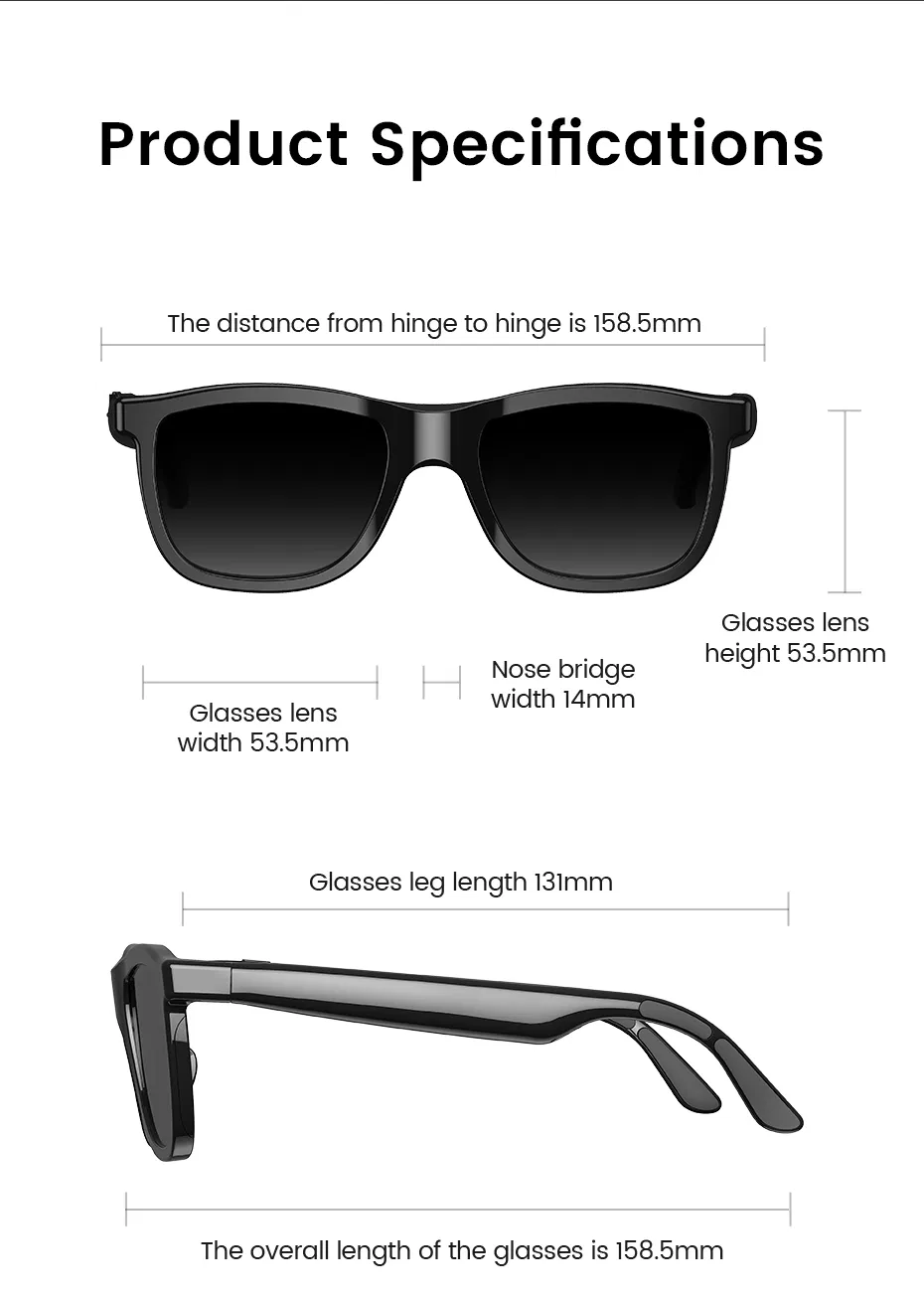 Умные солнцезащитные очки с AI-переводчиком и Bluetooth