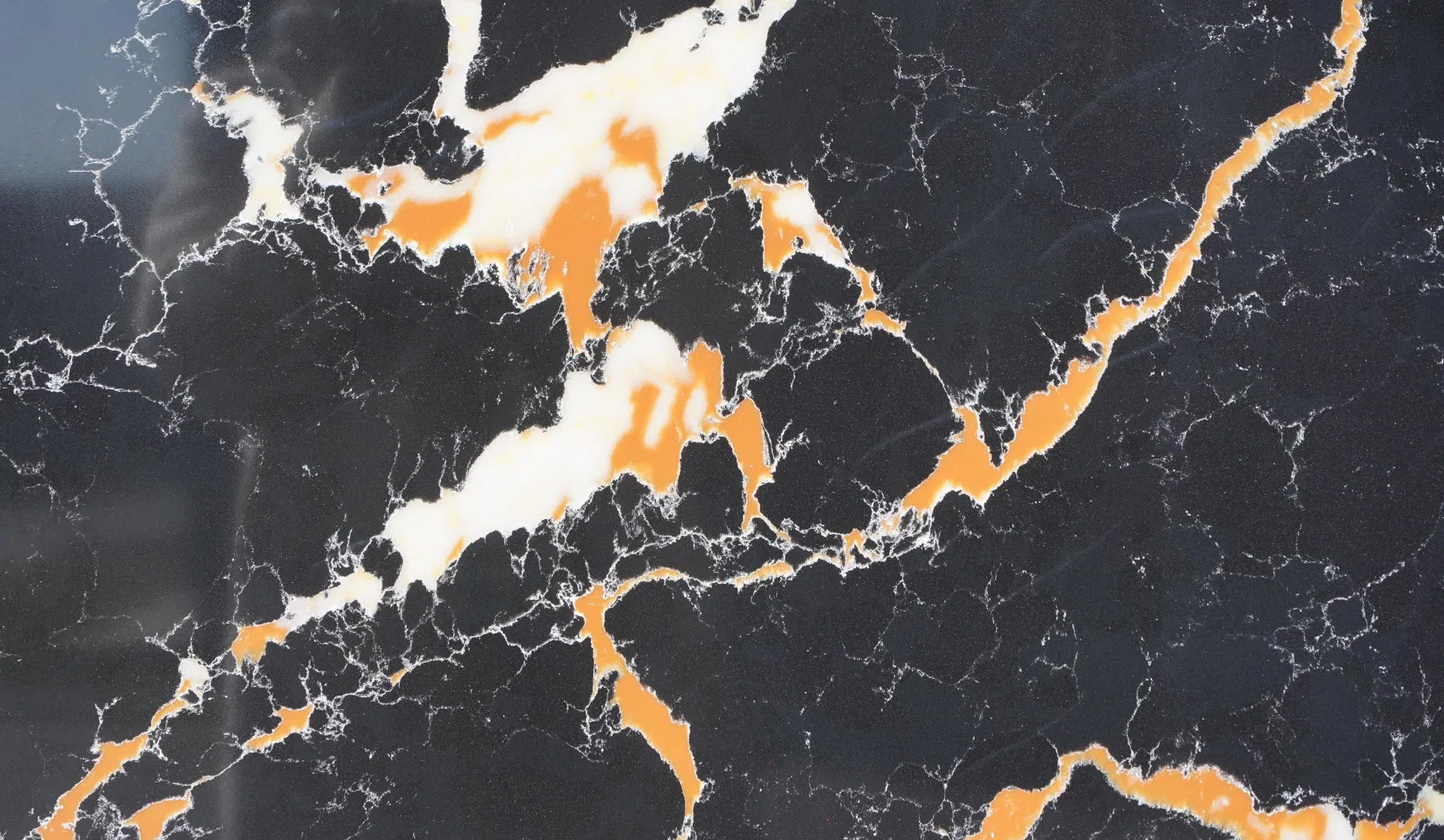 Top Selling Horizon Black Calacatta Gold Quartz Stone Beautiful Marble Worktop Surface