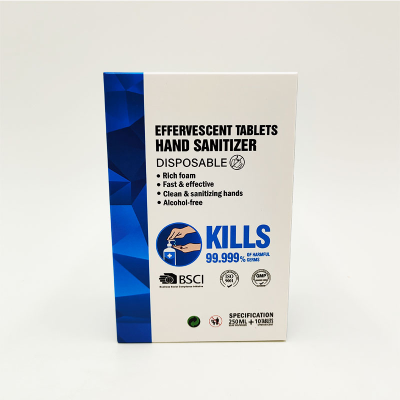 Hand Washing No-Wash Effervescent Alcohol-Free Quick Cleaning Tablets