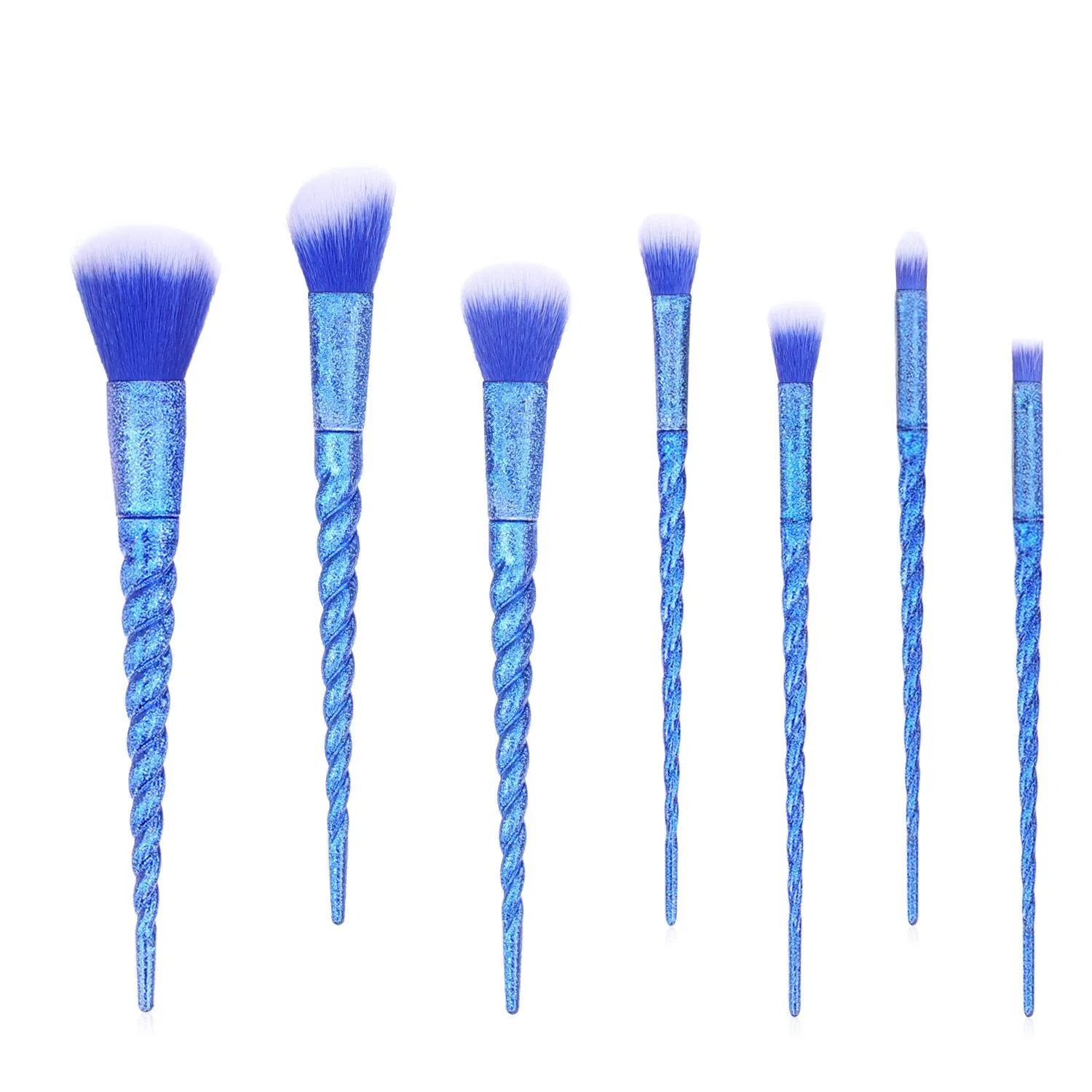 Fancy Color 10PCS Makeup Brush Set Shinny Handle Cosmetic Brushes