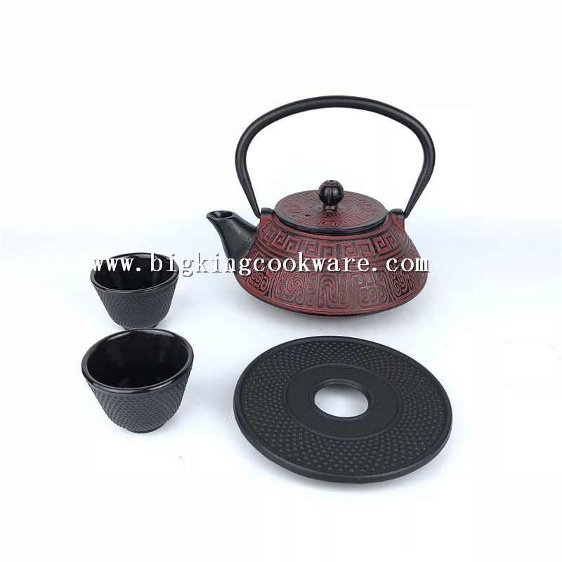 Cast Iron Teapot/Tea Pot with 304 Stainless Steel Strainer