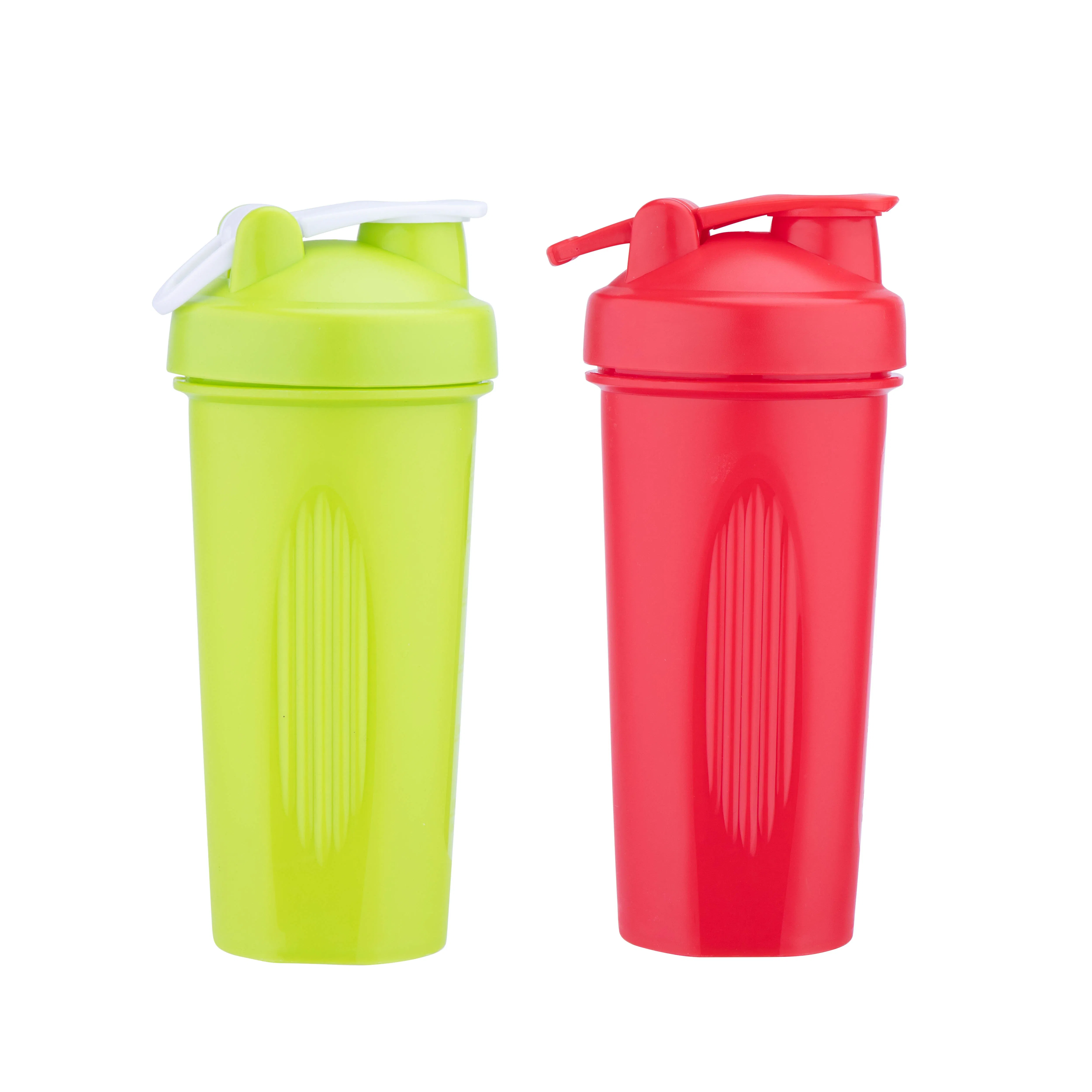 Sport Plastic Bottle 600ml BPA Free Gym Fitness Protein Shaker Bottle
