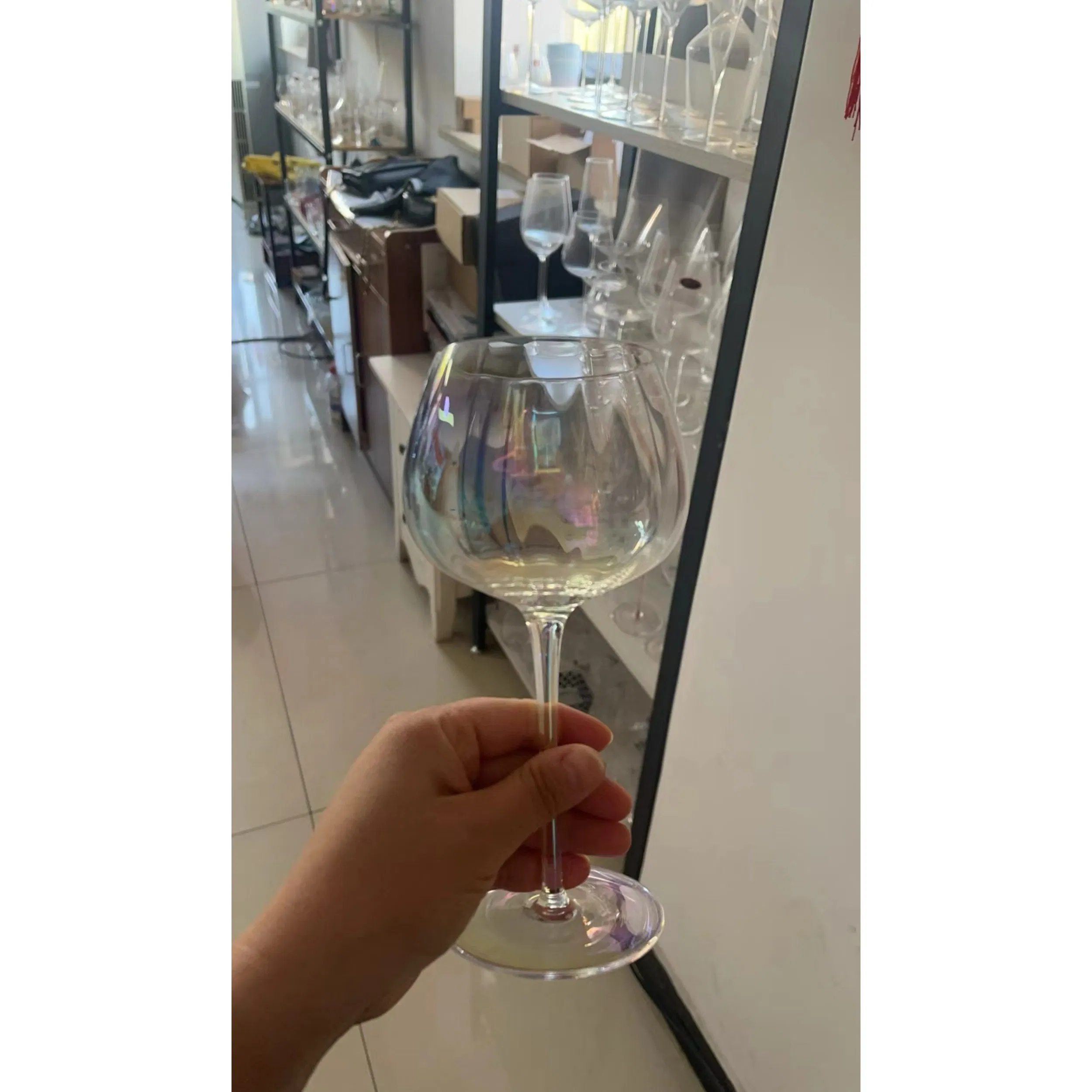 Paibee Rainbow Color Glassware Champagne Red Wine Glass