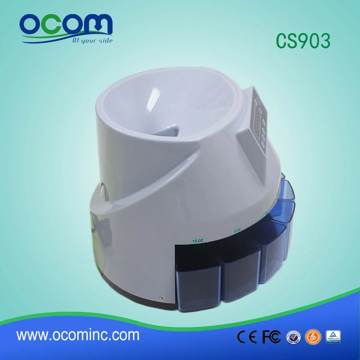 Coin Sorter Counter Machine with 8 Adjustable Holeders CS903