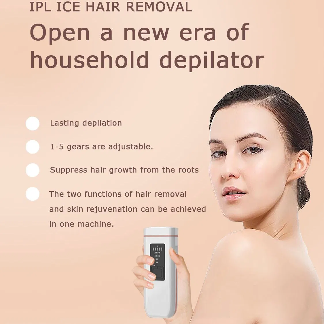 High Appearance Level Portable Home Multi-Functional IPL Freezing Point Hair Removal Instrument