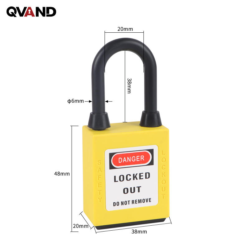 Heavy-Duty 38mm Nylon Shackle Safety Padlock for Ultimate Security