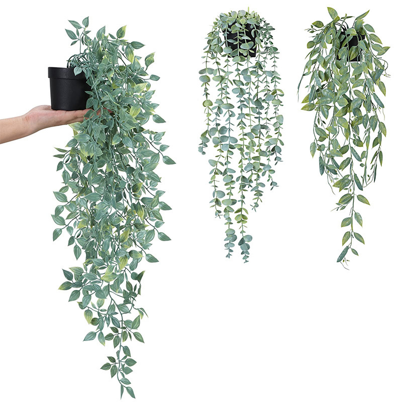 Лоза виноградная искусственная зеленые листья для декора