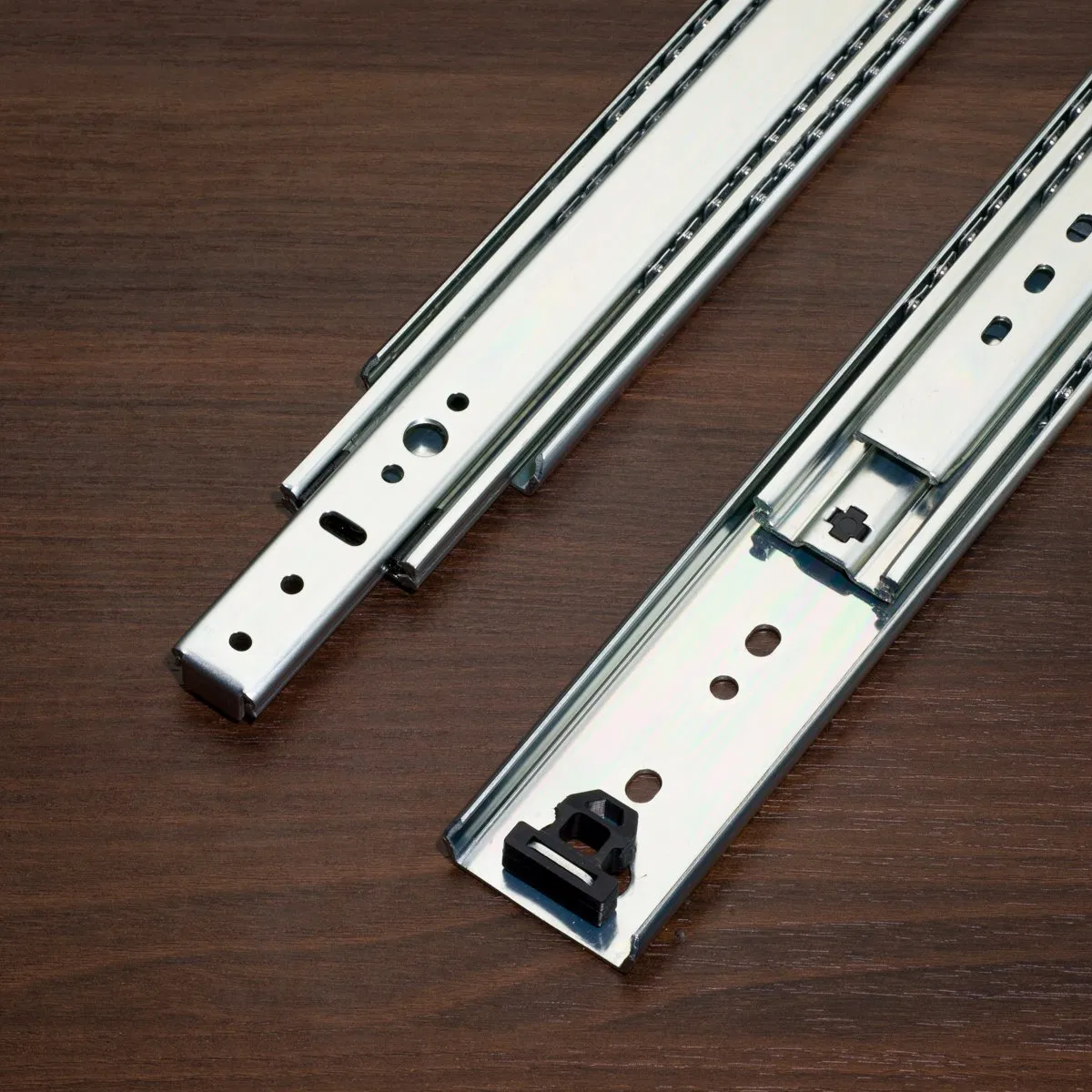 Hardware 53mm Heavy Duty Cold Rolled Steel Full Extension Ball Bearing Drawer Slides