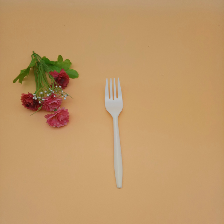 Wholesale Eco Friendly Cornstarch Biodegradable Forks Disposable Plastic Kitchenware