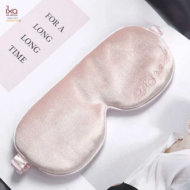 Fashion Velvet Gift Pink Purple Gold Blue Black Red Plain Travel Sleep Wholesale Silk Eye Mask with Label