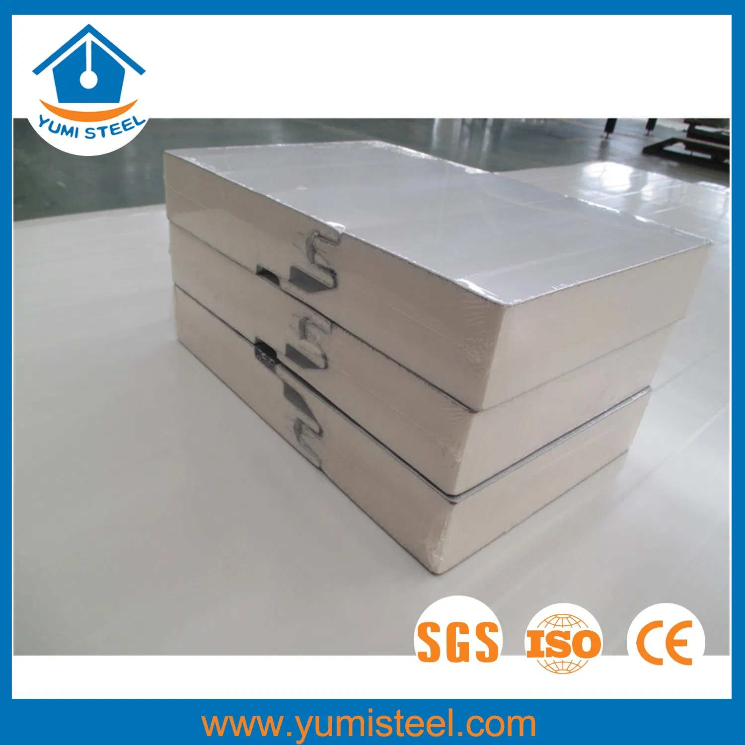 Prefabricated Insulated Metal PU/EPS/Rockwool Foam Composite Sandwich Wall/Roof Panel